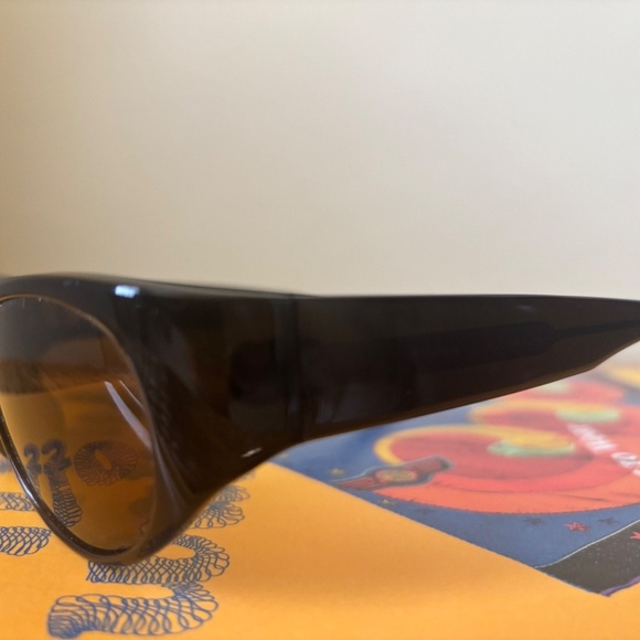 OLIVER PEOPLES Dark Brown EXTON Oval Frames SUNGLASSES - Handmade ITALY DESIGNER main image 8